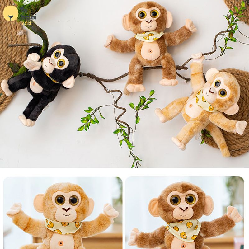 Wholesale of light-controlled sensor monkey electric plush toys