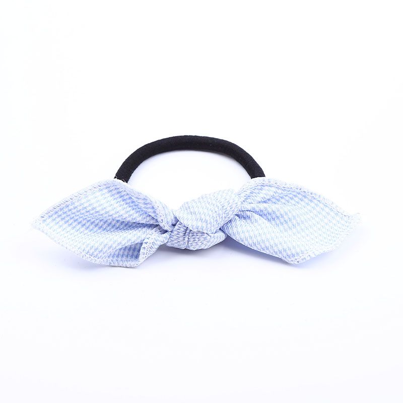 RUDAN 跨境热卖欧美时尚蝴蝶结皮筋套装方块花型布艺头饰儿童发饰