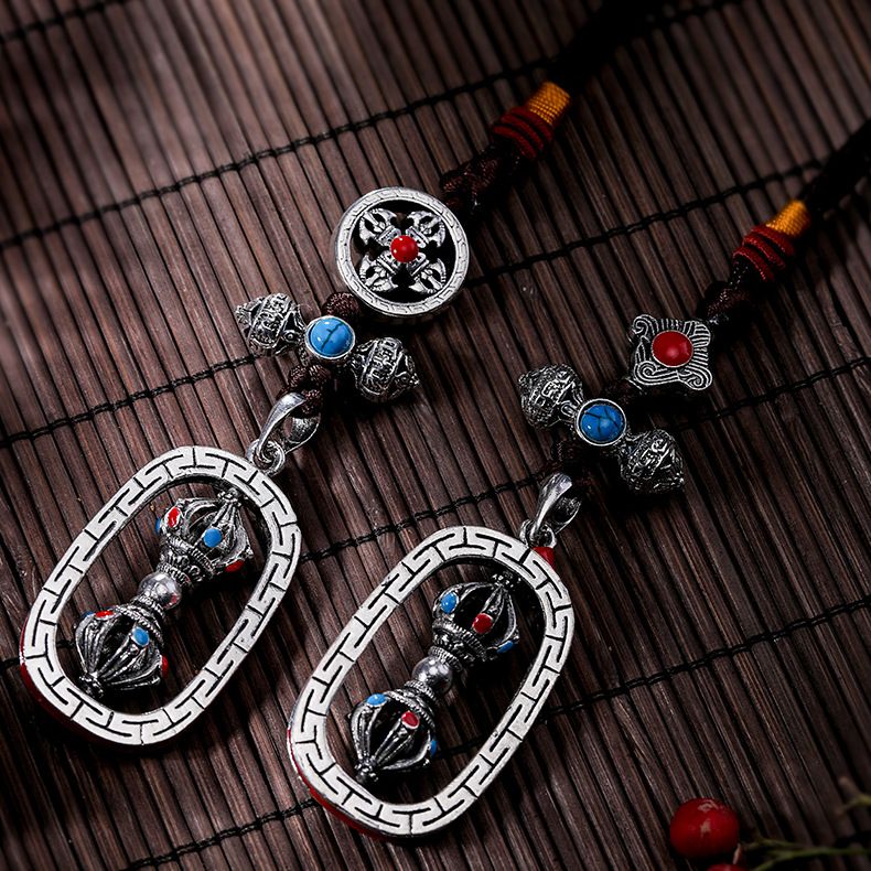 Factory direct sales of ethnic style Tibetan ornaments, Buddhist ritual implements, amulets, waist tags, DIY handcrafted jewelry accessories, cross-border supply details Picture