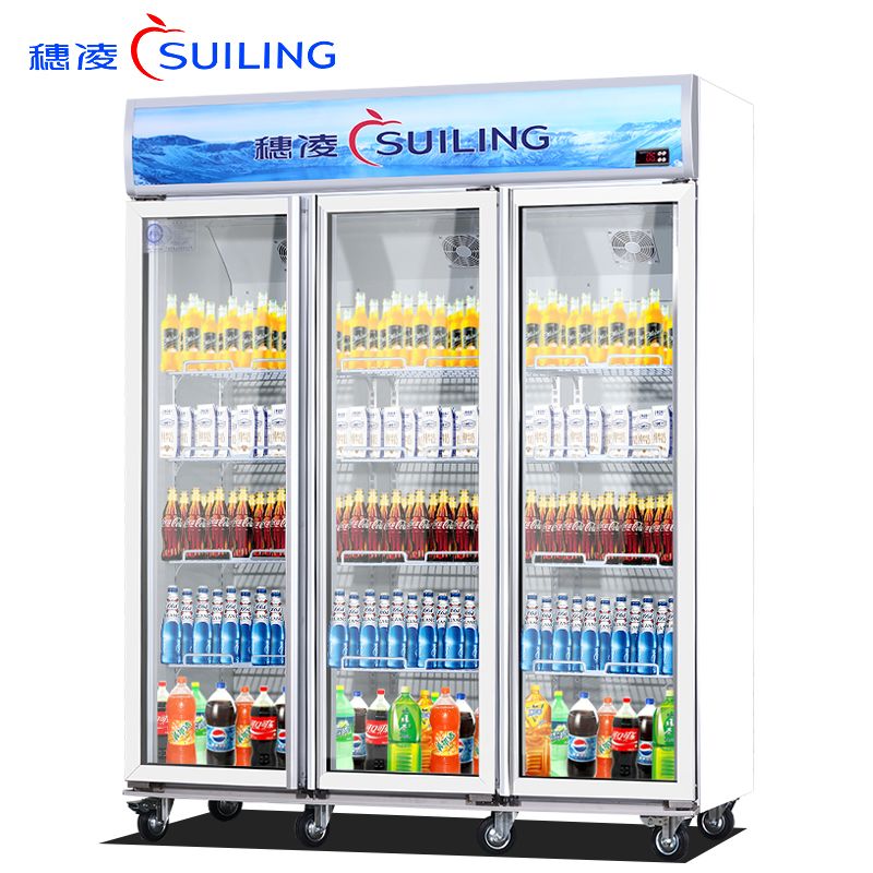 Suiling LG4-1000M3F single temperature air cooling unit with upper cabinet vertical display cabinet refrigerator full figure