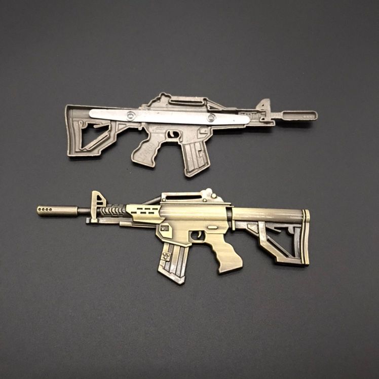 Pubg (PlayerUnknown's Battlegrounds) anime peripheral single-sided alloy weapon with feet, 12cm pen case accessory detail image 8