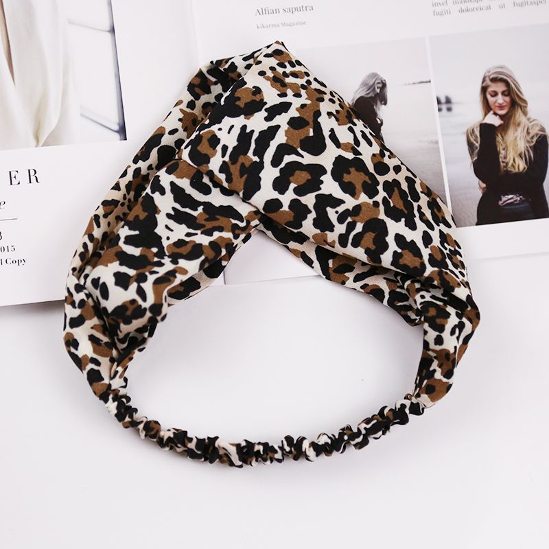 RUDAN 独立原创秋冬新款日韩复古豹纹宽边发带潮发饰头饰厂家直销