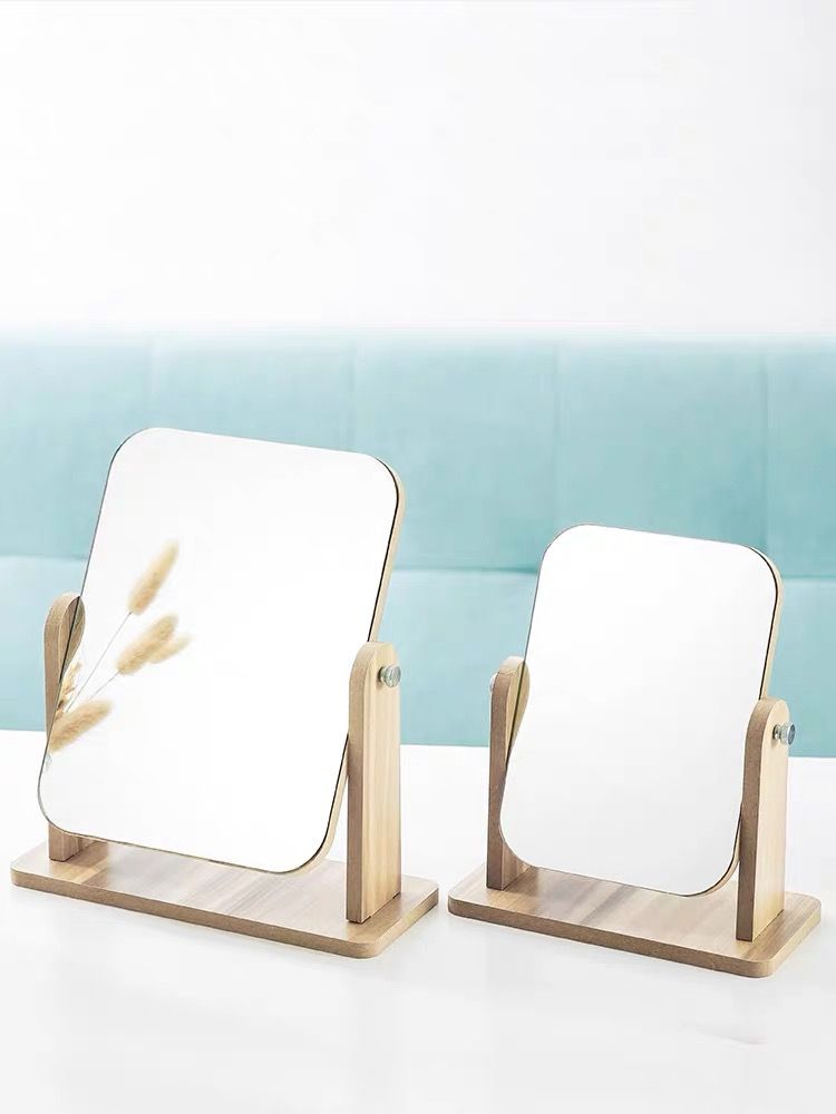 Web celebrity wooden desk dresser mirror dormitory woman folding household dresser mirror large