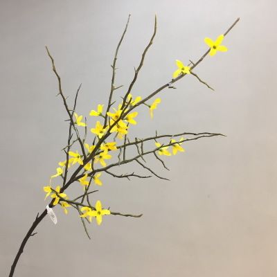 Yiwu Selection direct selling fake silk flowers wholesale Chinese decorative flowers yellow jasmine simulation flowers forsythia inch of gold details Picture