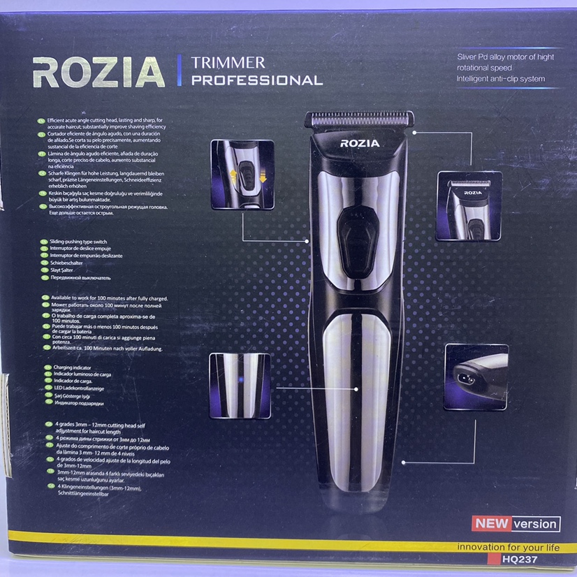 ROZIA Professional Hair clipper HQ237 for bald heads Specification image