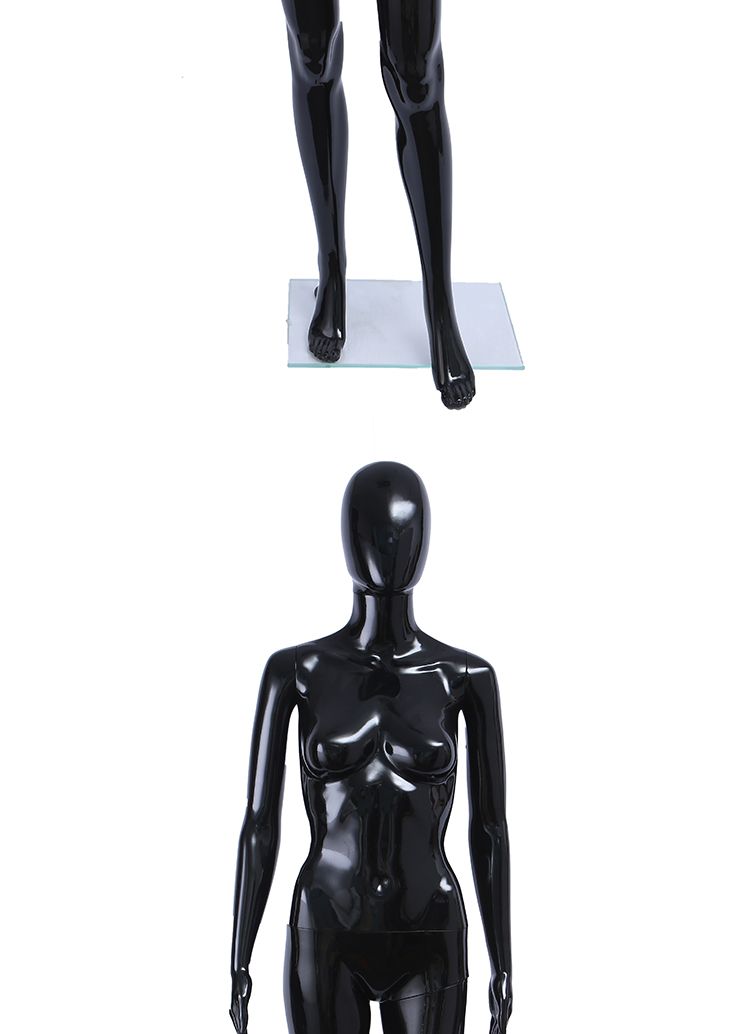 旭峰厂家直销塑料人体模特喷漆亮光黑性感女模详情图8