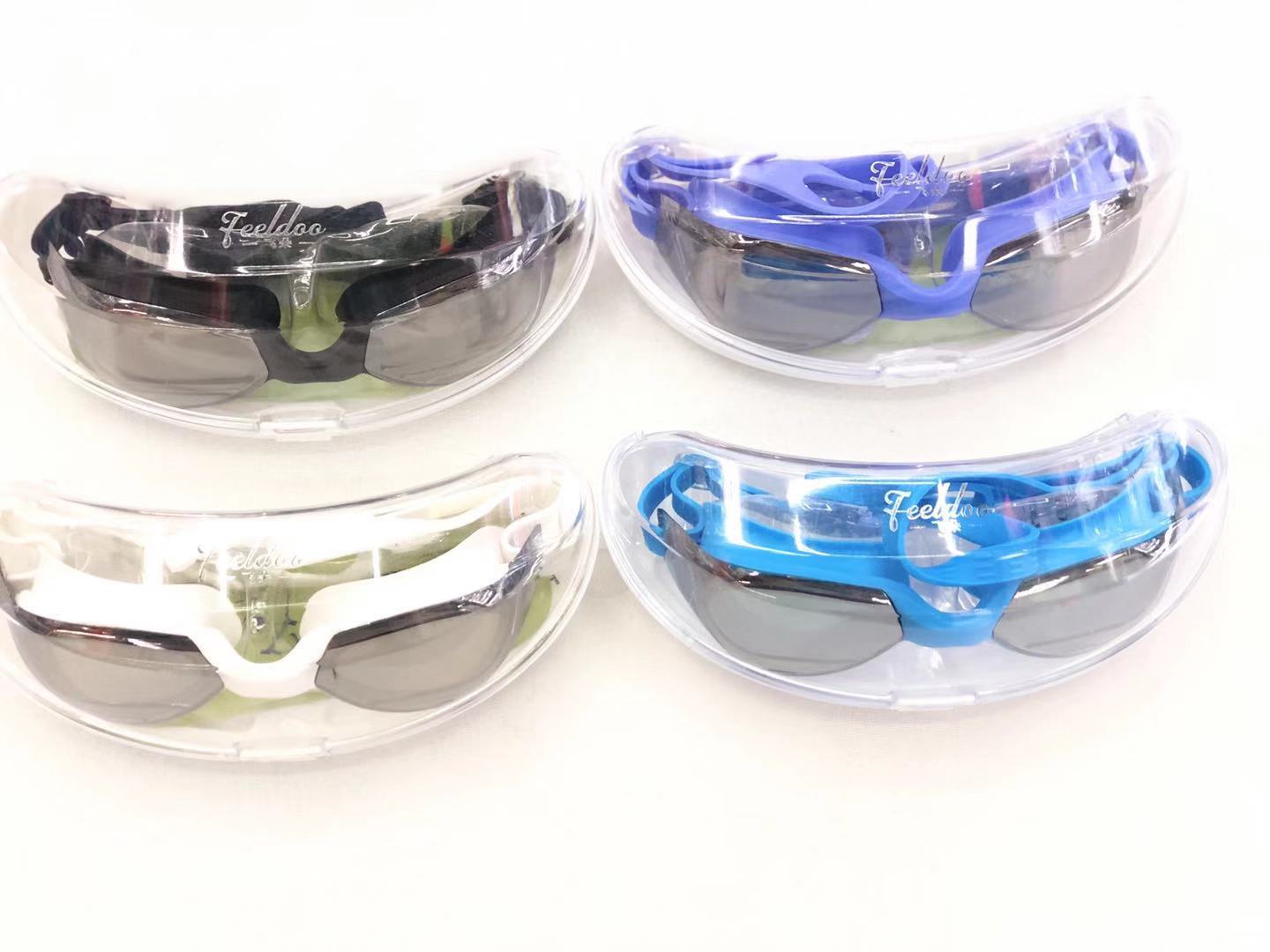 Feiduo Factory direct sales of new electroplated adult swimming goggles, waterproof and anti-fog swimming goggles detail image 7