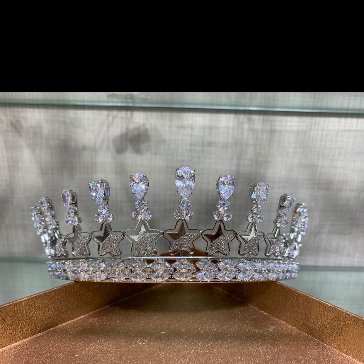 2020 Popular Korean version heirwear, wedding bride ornaments whole zircon platinum crown thumbnail
