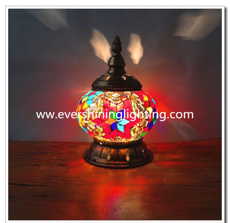 Turkish Mosaic table lamp decorative light night light Specification image