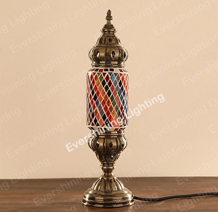 Turkish Mosaic table lamp, decorative light, night light, straight tube type, Buddhist lamp Specification image