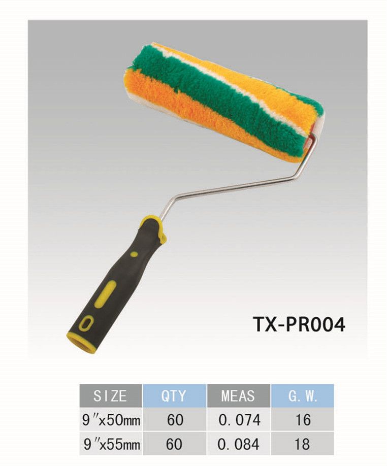黄绿色条纹滚筒刷9"厂家直销质量保证量大价优欢迎选购详情图1