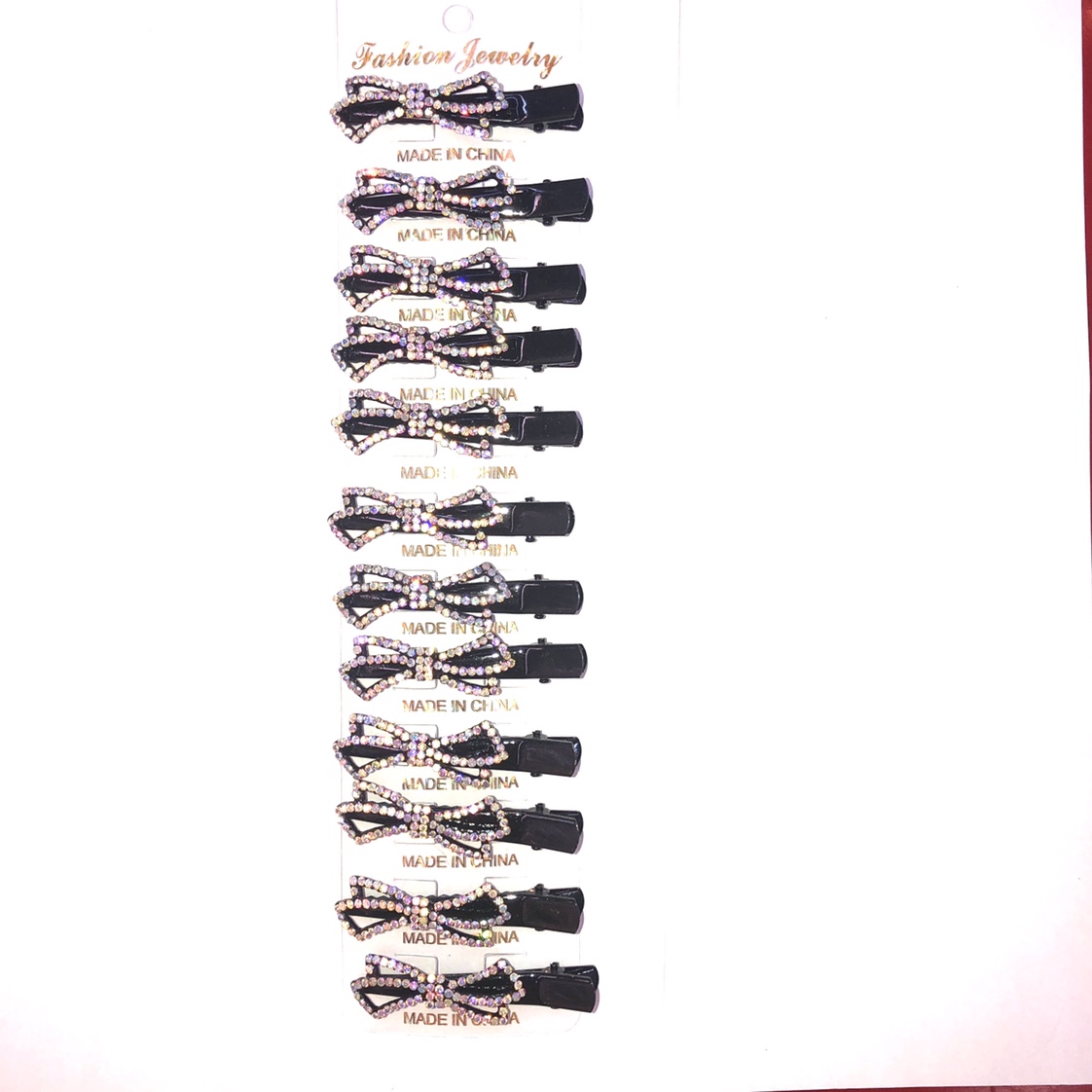Korean version of white diamond duck mouth clip large bangs hair clip hair accessories rhinestone disc hair clip top clip edge clip clip broken hair clip in two rows thumbnail