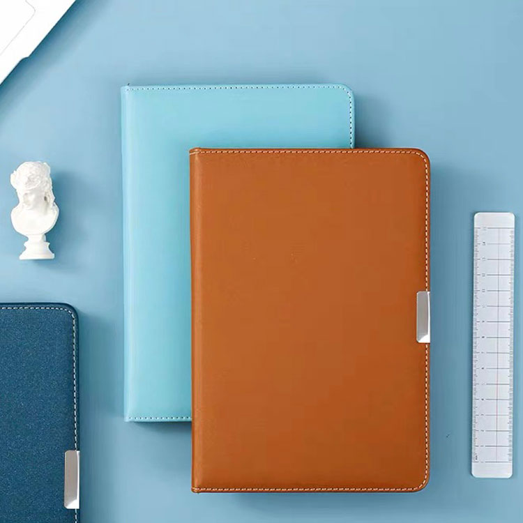 A5 solid color Notepad LOGO Custom B5 Business office notepad GIFT box set with PU leather cover thumbnail