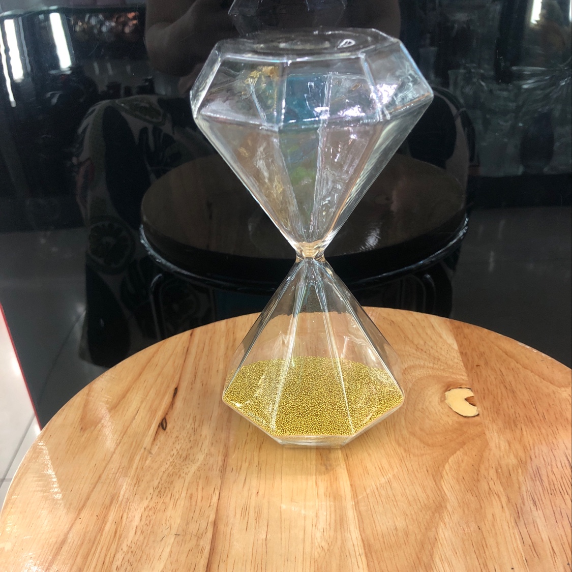 Medium Diamond And Gold Bead Hourglass