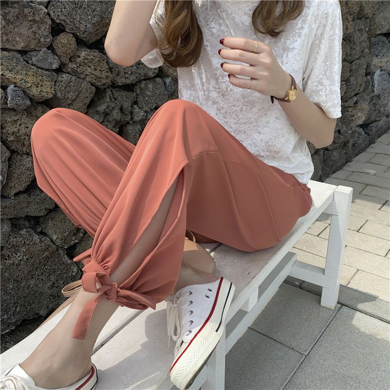 雪纺束腿灯笼裤女夏薄款学生宽松高腰百搭防蚊大人萝卜阔腿裤产品图