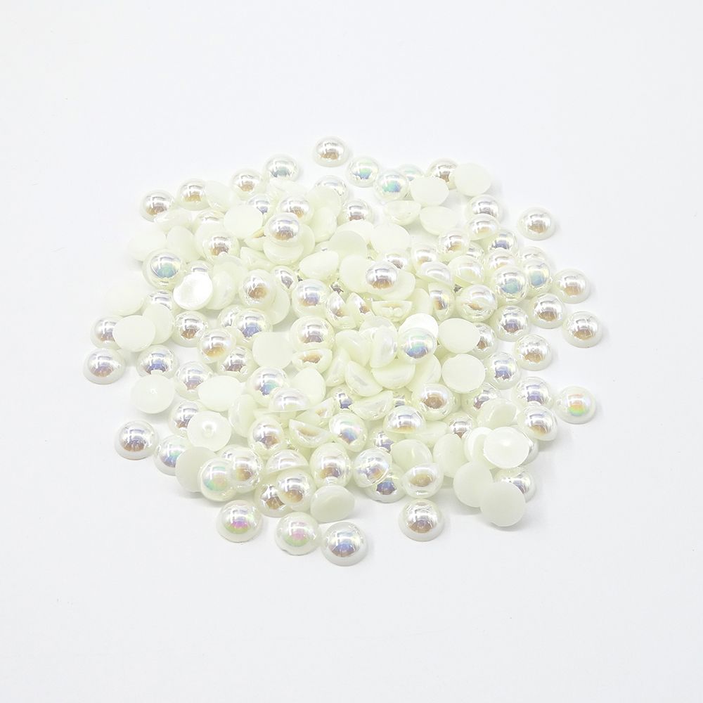 ABS 仿珍珠 8MM 半圆珍珠 AB彩图