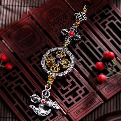 Yiwu factory offers DIY handcrafted car accessories with ethnic style, cross-border e-commerce waist ornaments and pendants