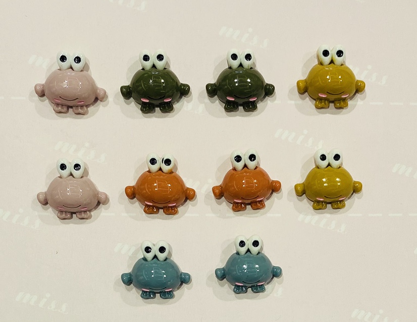 Cute little frog --DIY resin patch cute shoe flower, mobile phone shell accessories, buttons, hats, clothing accessories, stationery patches, accessories