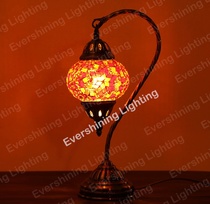 Turkish Mosaic lamp night light decorative lamp trumpet swan neck