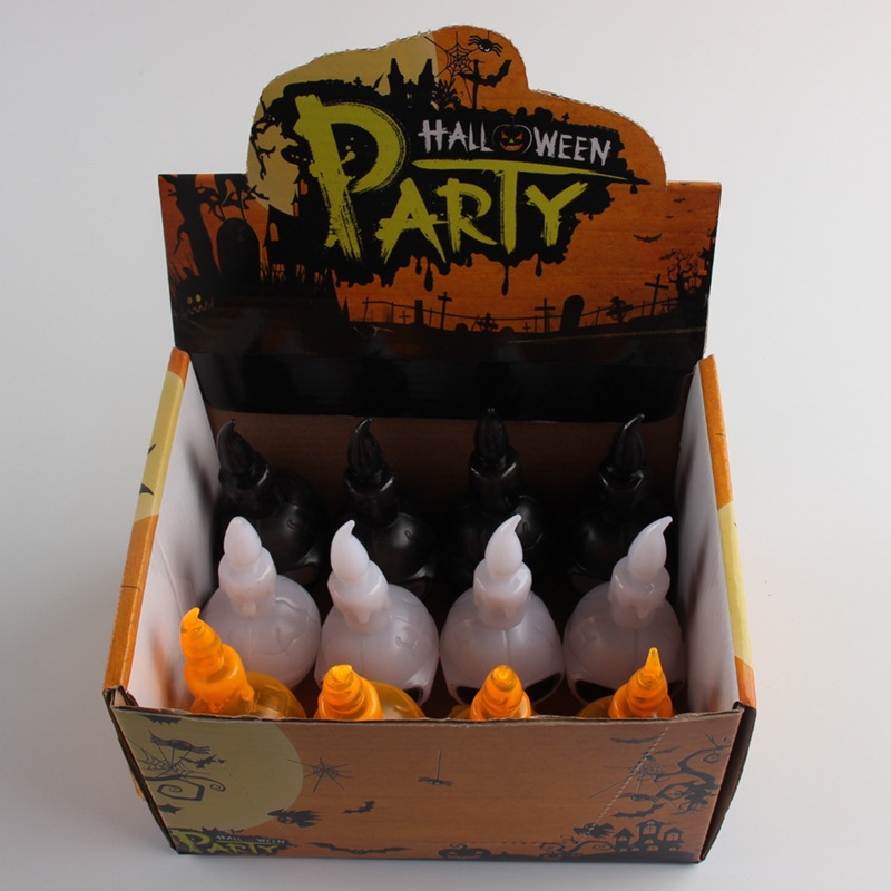 Factory direct sales of Halloween glowing ghost head candles, LED glowing candles, bar Halloween decoration props, Yimei toys undefined