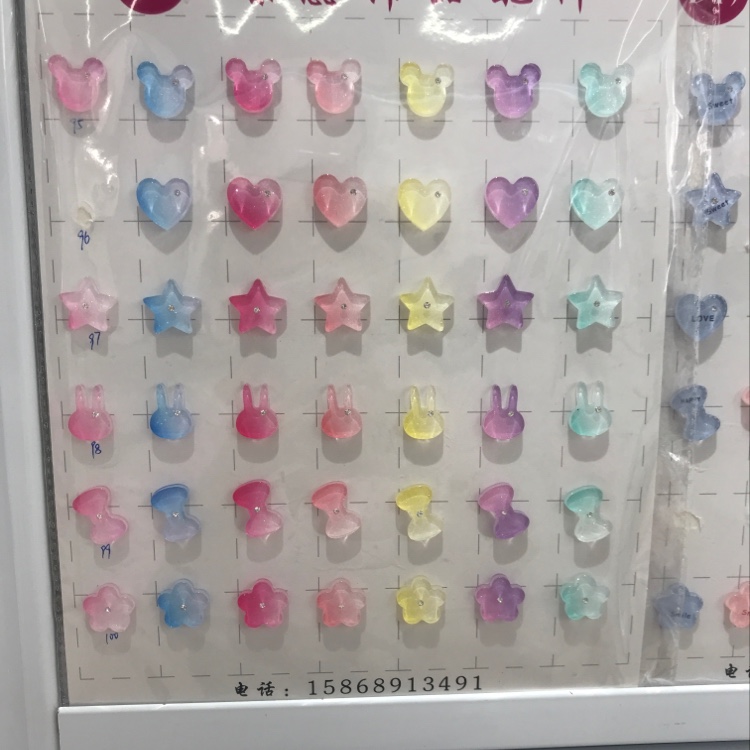 Medium-sized acrylic sheet gradient color dot diamond series