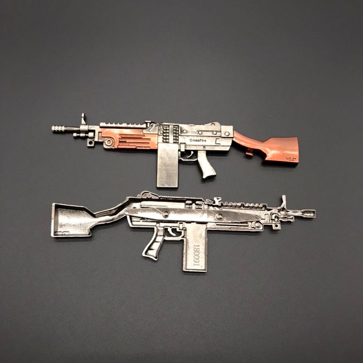 Pubg (PlayerUnknown's Battlegrounds) anime peripheral single-sided alloy weapon with feet, 12cm pen case accessory detail image 9