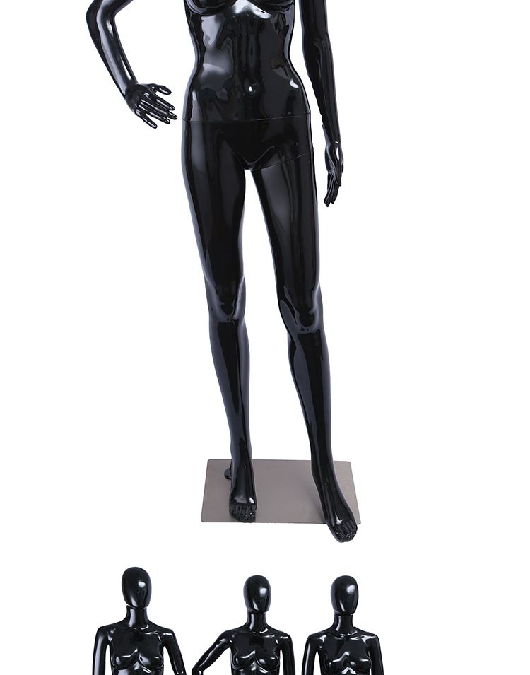 旭峰厂家直销塑料人体模特喷漆亮光黑性感女模详情图13