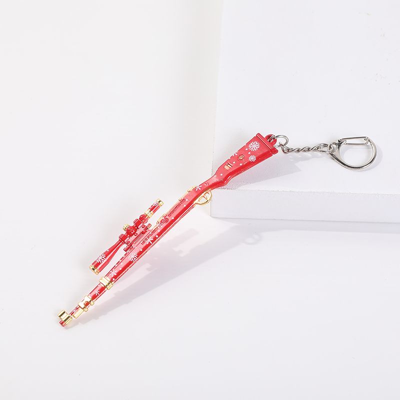 Pubg Peacekeeper Elite weapon Model 98k Skin gun awm Battle Royale Gun Metal Keychain gift Pendant detail image 6