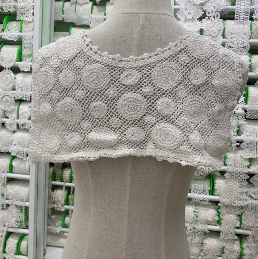 Manufacturers direct cotton lace shawl scarf water - soluble lace thumbnail
