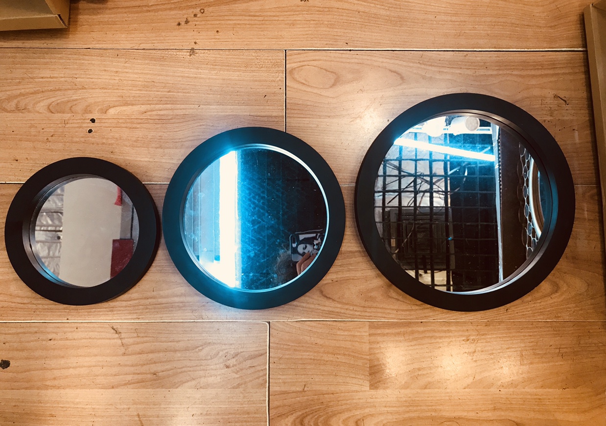 塑料墙饰装饰镜子壁挂镜子圆形装饰镜套装镜