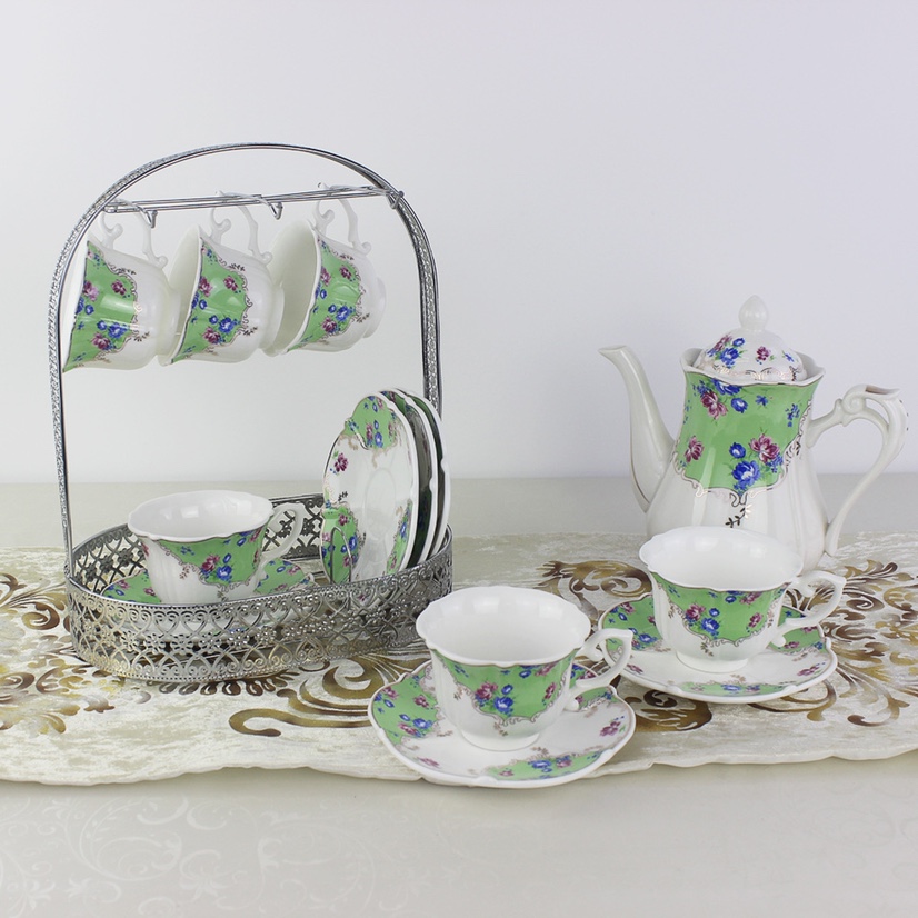 European coffee cup saucer set court style top grade bone China tea set Red tea cup English afternoon tea ceramic water cup