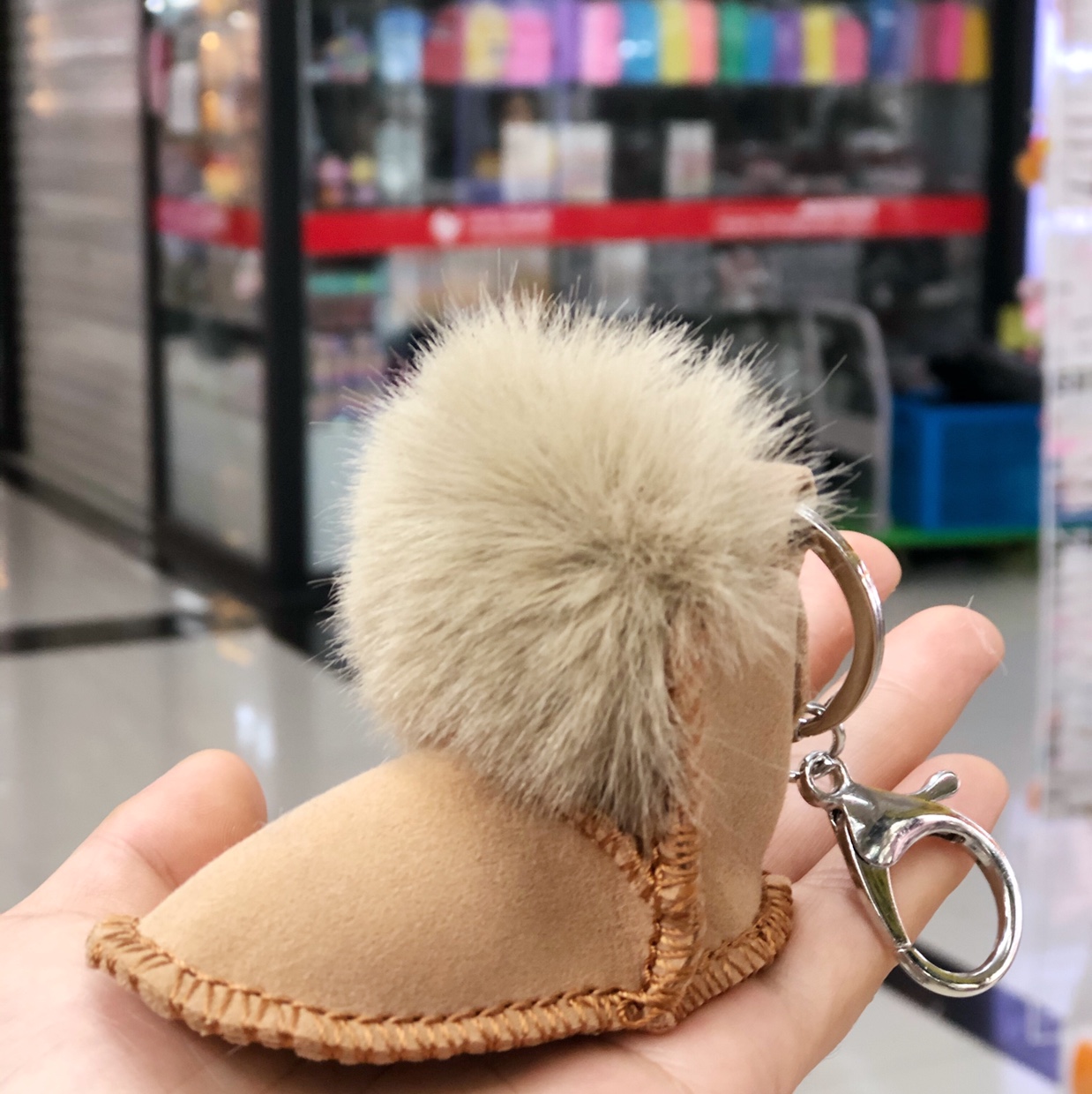 人造毛优雅时尚仿皮草仿貂毛小手套挂件钥匙扣