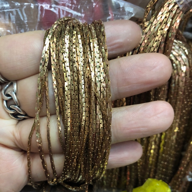 260cob cadena de hilo de oro bricolaje cadena de cobre cadena básica