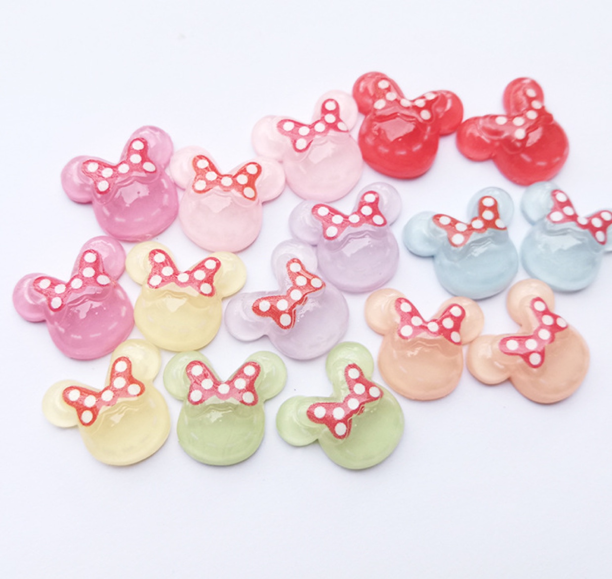 Transparent bow Mickey Diy resin accessories Mobile phone shell beauty patch children hair ornaments rubber band accessories thumbnail