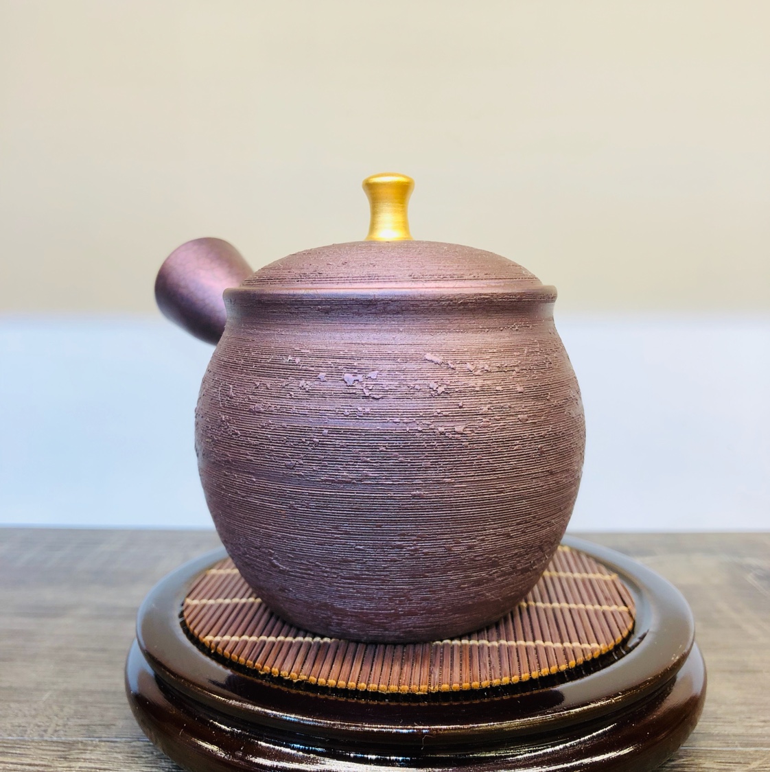 日本常滑烧【昭龍窑 梅原昭二】紫金天目釉，实际重量请咨询！