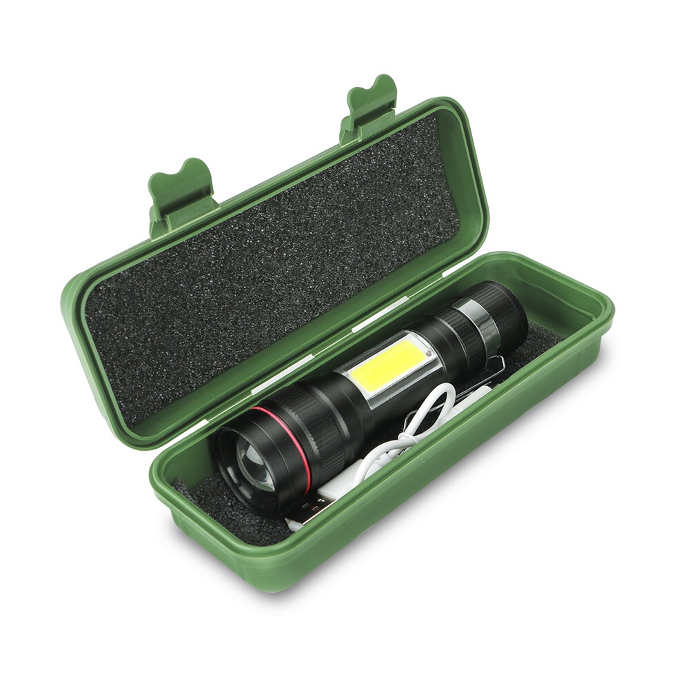 Mini Flashlight Outdoor Lighting Flashlight Usb Charging Focus Working Light details Picture