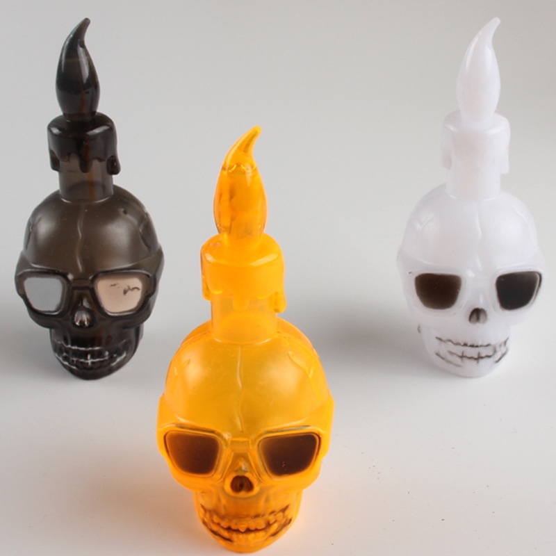 Factory direct sales of Halloween glowing ghost head candles, LED glowing candles, bar Halloween decoration props, Yimei toys