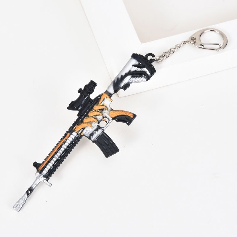 绝地求生和平精英武器模型今晚吃鸡M416突击步枪金属钥匙扣挂件