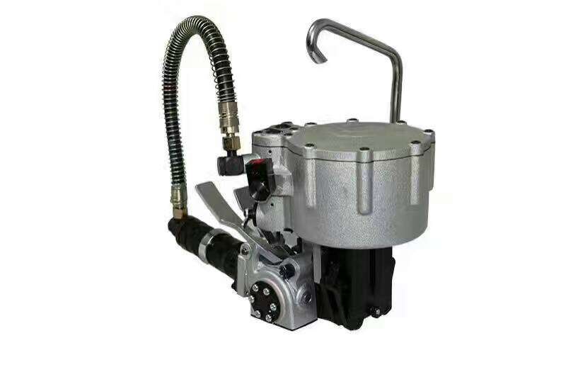 A19 Portable hot melt pneumatic button-free handheld plastic steel strapping machine, small automatic wooden box strapping machine details Picture