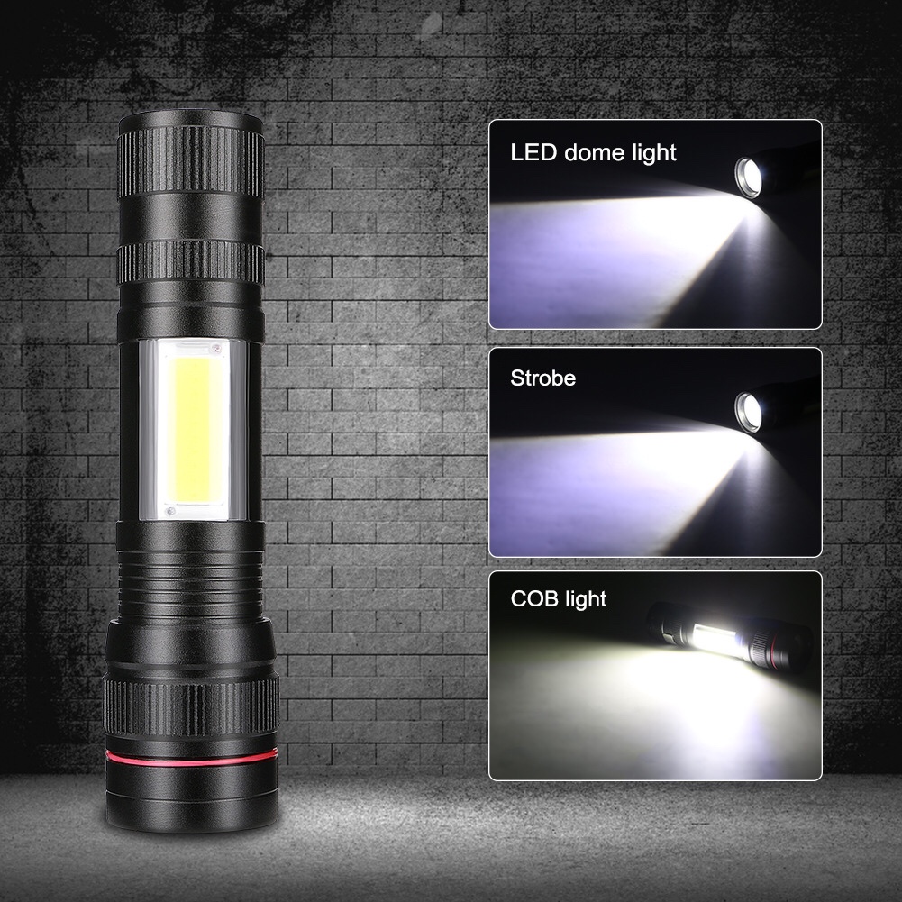 Mini Flashlight Outdoor Lighting Flashlight Usb Charging Focus Working Light Specification drawing