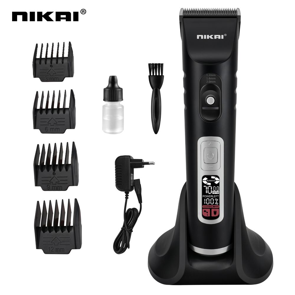 Cross-border exclusivo NK2272 LCD electric haircutter recargable electric cutter para peluquería profesional haircutter push detail image 1