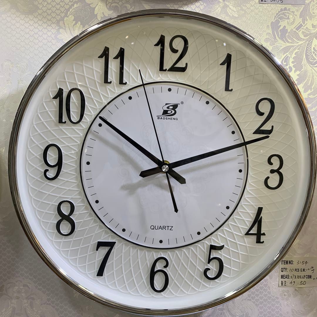 简约现代卧室客厅静音创意石英挂钟详情图2