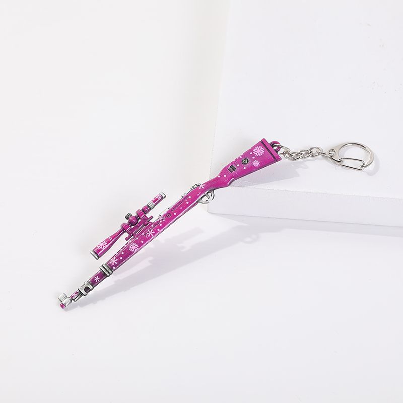 Pubg Peacekeeper Elite weapon Model 98k Skin gun awm Battle Royale Gun Metal Keychain gift Pendant detail image 9