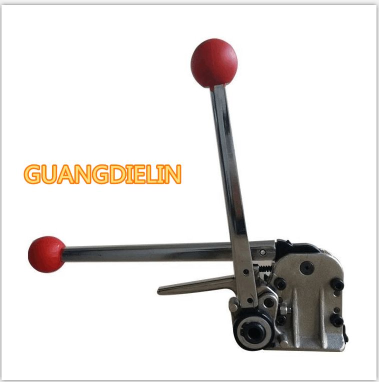 A19 Portable hot melt pneumatic button-free handheld plastic steel strapping machine, small automatic wooden box strapping machine Item Picture