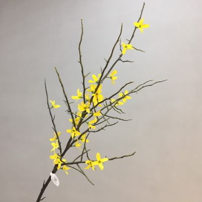 Yiwu Selection direct selling fake silk flowers wholesale Chinese decorative flowers yellow jasmine simulation flowers forsythia inch of gold Specification drawing