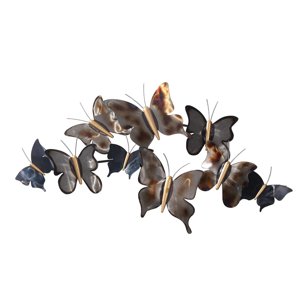 Butterfly wall decoration wrought iron wall decoration porch corridor three-dimensional wall hanging retro sitting room background wall decoration thumbnail