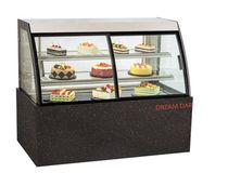 Curving marble cake cabinet Refrigerated display cabinet Commercial fruit crisper dessert mousse deli freezer