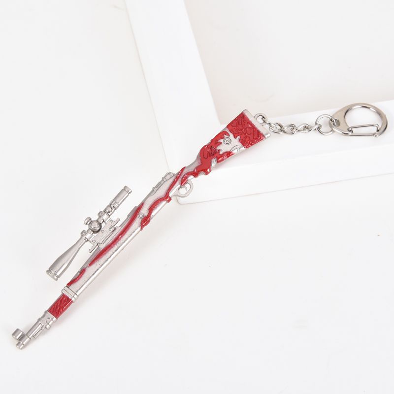 Pubg Peacekeeper Elite weapon Model 98k Skin gun awm Battle Royale Gun Metal Keychain gift Pendant Application Scenario