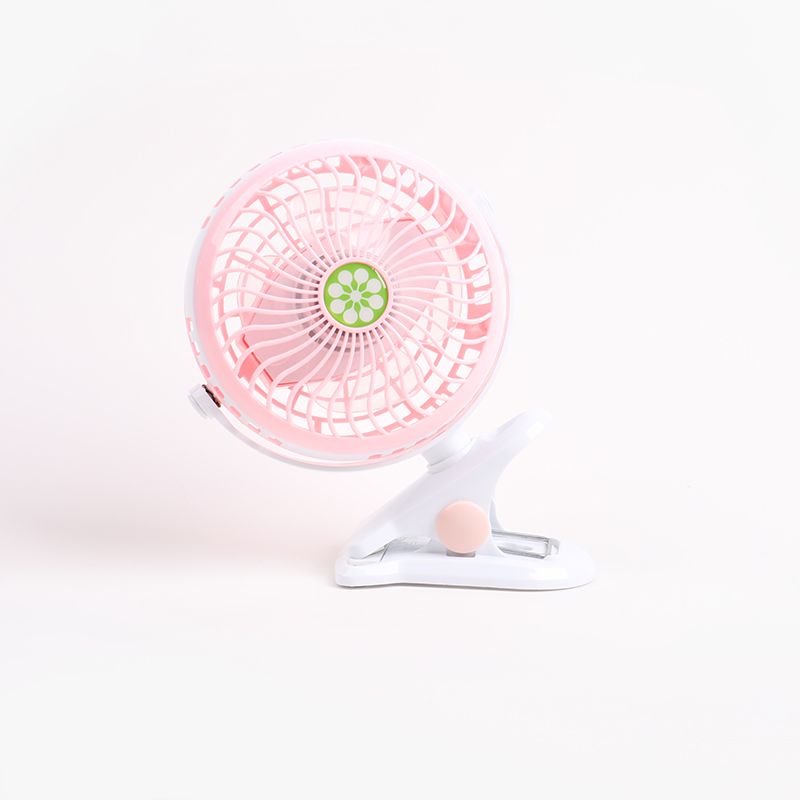 Hongjian USB charging 4-inch 360-degree adjustable portable outdoor student baby stroller with clip, desktop clip, fan Item Picture