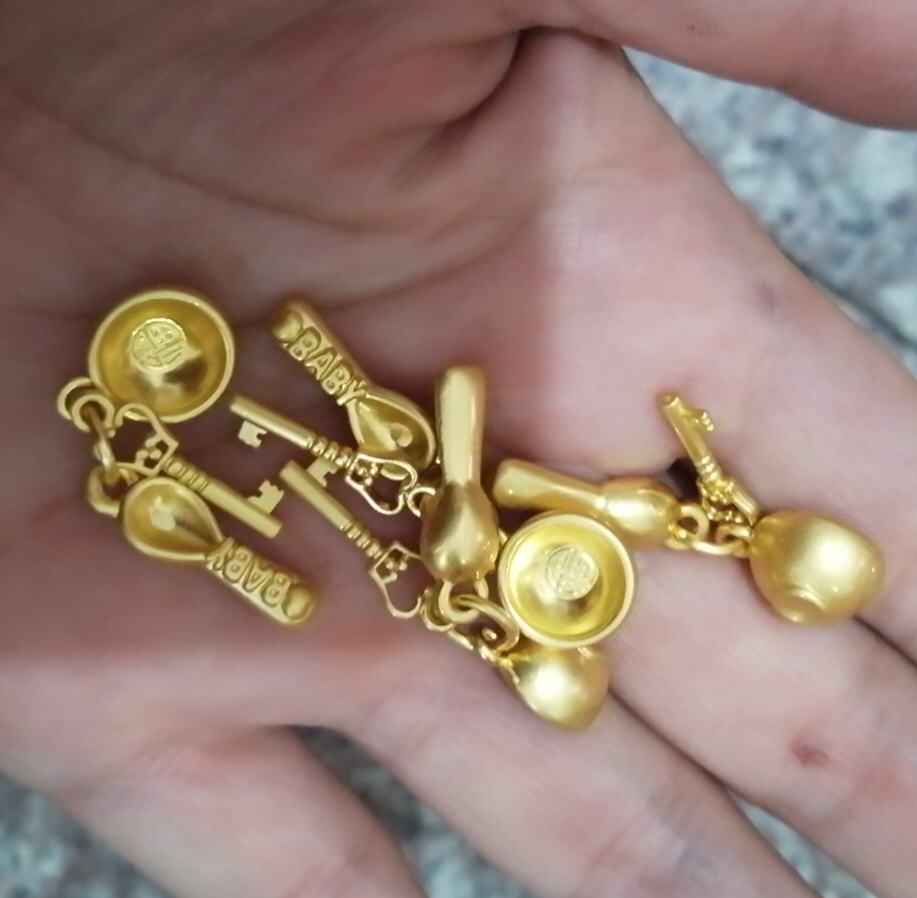 Zinc alloy accessories, sand gold necklace and bracelet DIY accessories 27